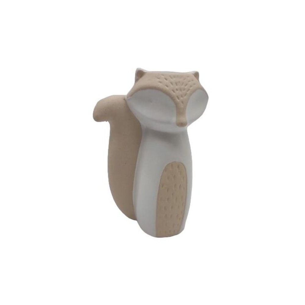 Vase Fox Target Bullseye 2022 White Glaze and Beige Unglazed